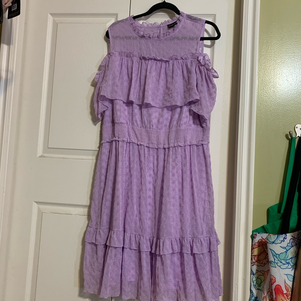 Purple eyelet dress Lane Bryant